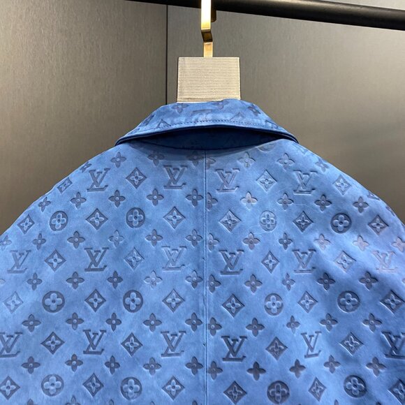 Louis Vuitton Monogram-Embossed Leather Utility Jacket – Light Blue - Picture 7 of 9